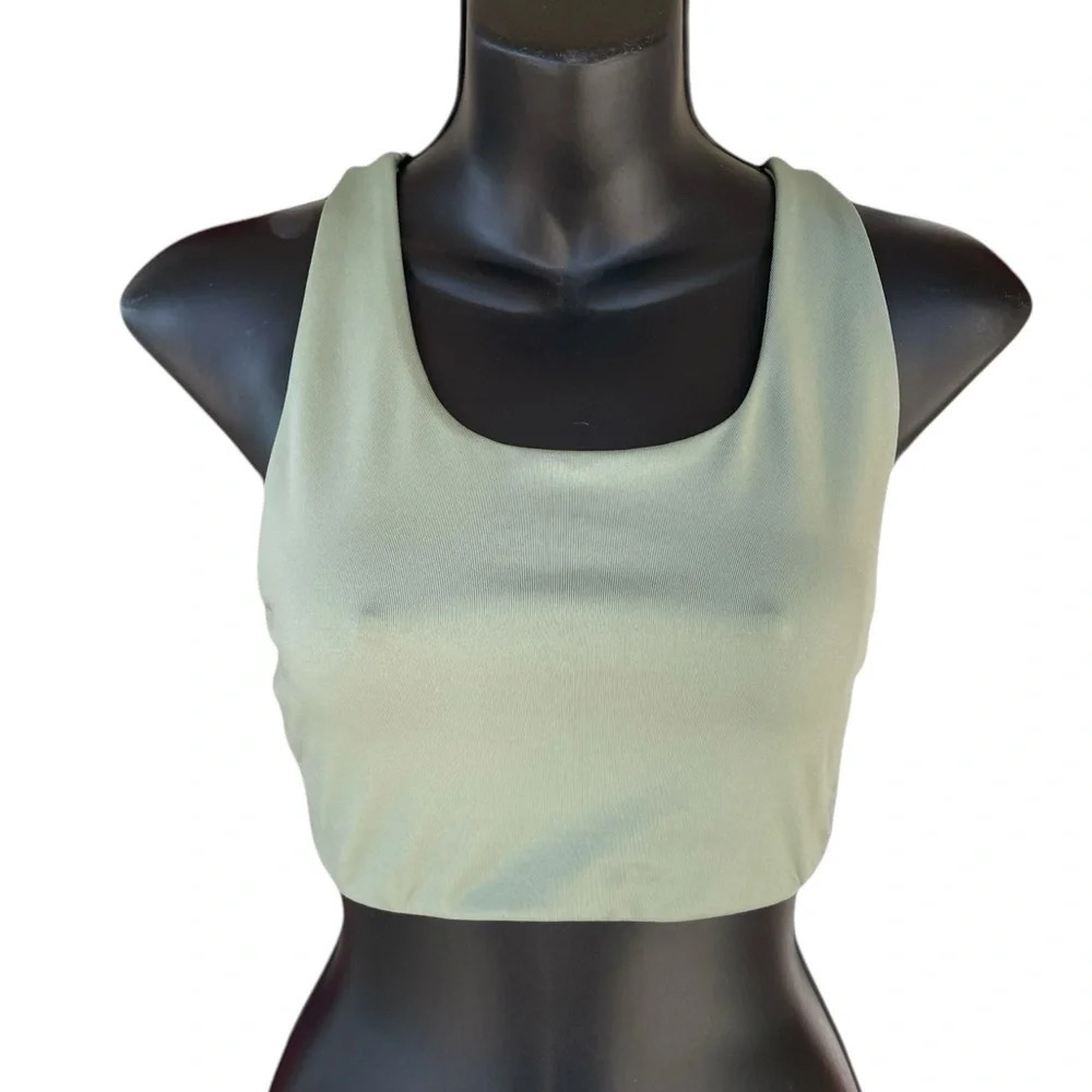 Victoria secret PINK women’s sports bra sage green sz L ultimate unlined